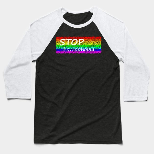 Stop homophobia Baseball T-Shirt by Johnny_Sk3tch